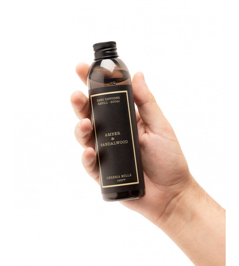 CERERIA MOLLA namų kvapo papildymas „Amber & Sandalwood“ 200 ml.