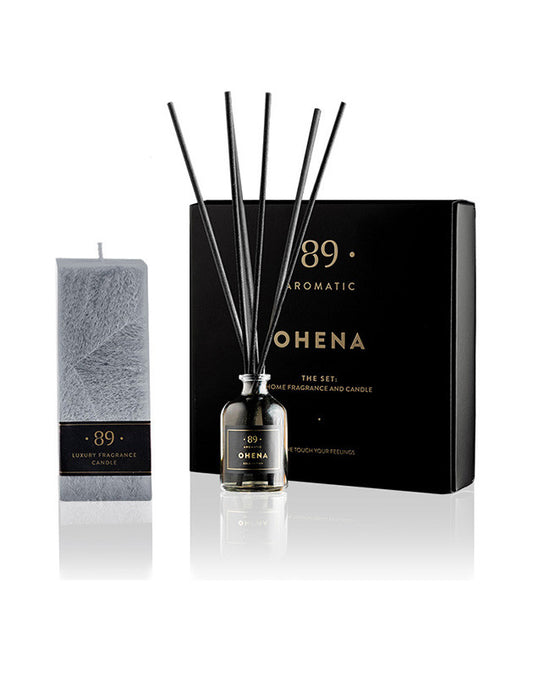 89 aromatic rinkinys: namų kvapas ir palmių vaško žvakė